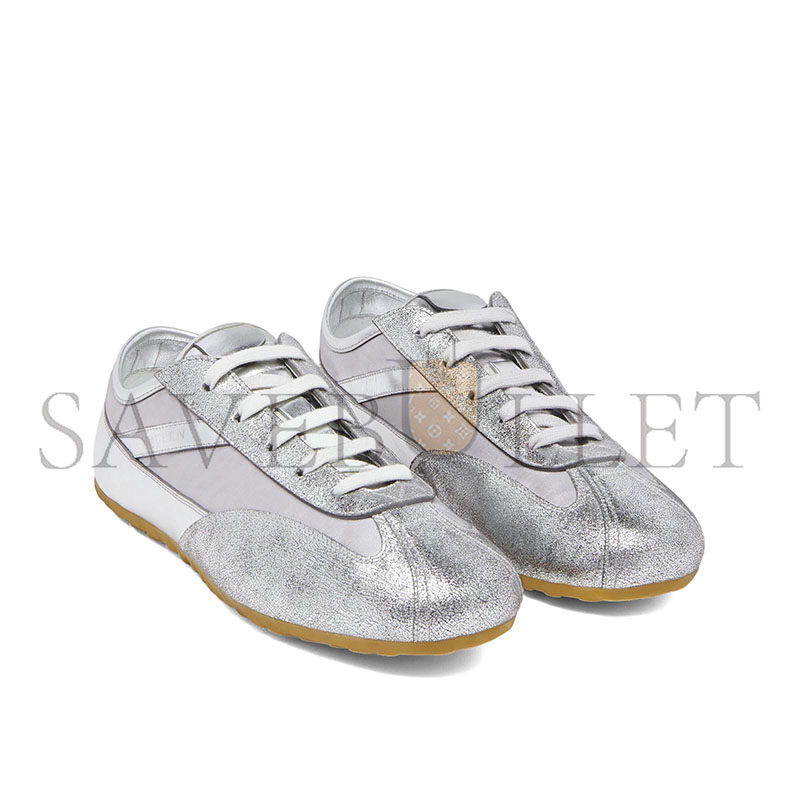 ALEXANDER MCQUEEN BOXE LOW-TOP LEATHER SNEAKERS 868496WIAKE9455